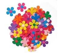 LEIBOCHAO 200 Gommettes Fleurs en Feutre Autocollantes - Lot Créatif Enfants pour DIY Carte avec 8 Couleurs Vives, Autocollants Réutilisables pour Cartes DIY, Scrapbooking et Artisanat (2.8cm)