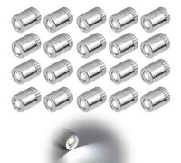 LEIBOCHAO Lot de 20 mini LED à batterie, lumière blanche pour décoration de maison de poupées, sans fil