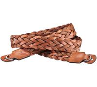 Leica courroie cordon plat tressé en rayonne et cuir - Cognac + Garantie 5 Ans
