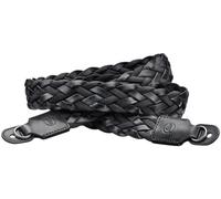 Leica courroie cordon plat tressé en rayonne et cuir - Noir