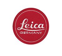 Leica or Sew. Taille unique Patch rond en fer brodé sur accessoire Rouge