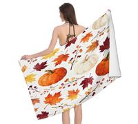 Leichong Serviette de Plage Éléments d'automne, 3D Simple Grande Serviette de Bain Microfibre, Drap de Plage Séchage Rapide e Anti Sable pour Piscine Voyage Couverture, 100x200 cm