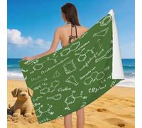 Leichong Serviette de Plage Formule Chimique, 3D Science Grande Serviette de Bain Microfibre, Drap de Plage Séchage Rapide e Anti Sable pour Piscine Voyage Couverture, 100x200 cm