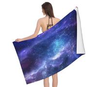Leichong Serviette de Plage Galaxie Astronomie Univers, 3D Simple Grande Serviette de Bain Microfibre, Drap de Plage Séchage Rapide e Anti Sable pour Piscine Voyage Couverture, 100x200 cm