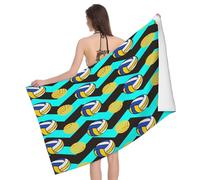Leichong Serviette de Plage Haikyu, 3D Jeux de Ballon Grande Serviette de Bain Microfibre, Drap de Plage Séchage Rapide e Anti Sable pour Piscine Voyage Couverture, 90x180 cm