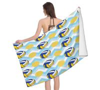 Leichong Serviette de Plage Haikyu, 3D Jeux de Ballon Serviette de Bain Microfibre, Drap de Plage Séchage Rapide e Anti Sable pour Piscine Voyage Couverture, 75x150 cm