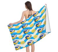 Leichong Serviette de Plage Haikyu, 3D Pli à Chevrons Grande Serviette de Bain Microfibre, Drap de Plage Séchage Rapide e Anti Sable pour Piscine Voyage Couverture, 90x180 cm