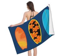 Leichong Serviette de Plage Paysage de Surf, 3D Multicolore Serviette de Bain Microfibre, Drap de Plage Séchage Rapide e Anti Sable pour Piscine Voyage Couverture, 75x150 cm