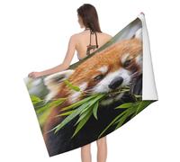 Leichong Serviette de Plage Petit Panda, 3D Animaux Mignons Grande Serviette de Bain Microfibre, Drap de Plage Séchage Rapide e Anti Sable pour Piscine Voyage Couverture, 90x180 cm
