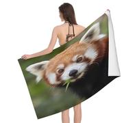 Leichong Serviette de Plage Petit Panda, 3D pour Adolescents Adultes Serviette de Bain Microfibre, Drap de Plage Séchage Rapide e Anti Sable pour Piscine Voyage Couverture, 80x160 cm