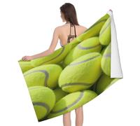 Leichong Serviette de Plage Tennis, 3D Concours Grande Serviette de Bain Microfibre, Drap de Plage Séchage Rapide e Anti Sable pour Piscine Voyage Couverture, 100x200 cm
