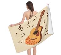 Leichong Serviette de Plage Violon, 3D Imprimé Dessin Animé Serviette de Bain Microfibre, Drap de Plage Séchage Rapide e Anti Sable pour Piscine Voyage Couverture, 75x150 cm