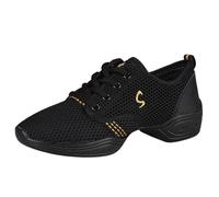 Leichtrit Baskets Jazz Femme,Baskets de Danse à Semelle Fendue， Chaussures de Danse Moderne à Semelle Fendue， Chaussures de Danse， Respirant,Antidérapant,Semelle Fendue,pour Fitness Gym Hip Hop