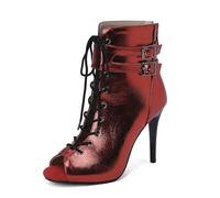 Leichtrit Bottes De Danse Latine Femme,Chaussures De Danse,Chaussures De Danse Femme Bottes De Danse Latine Femme à Lacets Bottes De Danse De Salon High Heels Dance Shoes Salsa Tango