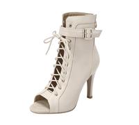 Leichtrit Lacets Bottes Chaussures De Danse,Bottines De Danse pour Femme,Heels Dance Shoes,La Conception De La Bouche De Poisson Ne Vous Pince Pas Les Pieds,Convient à Tout Les Types De Danse