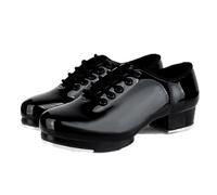 Leichtrit Tap Dance Shoes,Tap Chaussures Danse Adultes,Claquette Danse Chaussure Cuir Verni,Jazz Tap Chaussures Danse Moderne,Dance Tap Shoe pour Femme,pour la Pratique Quotidienne de la Danse