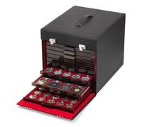 Leichtturm 303239 Valise pour Monnaies MB Valise de Collection pour jusqu'à 10 boîtes à Monnaie MB ou 6 boîtes à Monnaie XL - 328 x 263 x 263 - Noir