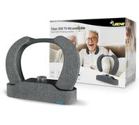LEICKE Edgar Duo Haut-parleur TV - Casque de nuque portable sans fil avec amplificateur auditif pour personnes âgées malentendantes Bluetooth 5.3, HDMI, entrée auxiliaire et optique TV Amplificateur