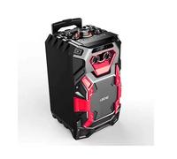 LEICKE Enceinte sono portable Bluetooth Portable Karaoké Speaker Audio Haut-parleurs sono PA système avec lumières DJ VHF Micros Radio MP3/USB/TF/FM pour la fête soirée