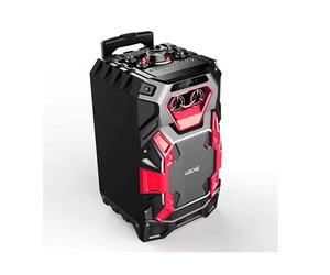 LEICKE Enceinte sono portable Bluetooth Portable Karaoké Speaker Audio Haut-parleurs sono PA système avec lumières DJ VHF Micros Radio MP3/USB/TF/FM pour la fête soirée