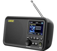 LEICKE Radio Portable Dab/Dab+ & FM avec Bluetooth 5.0, Écran Couleur 2,4", 80 Stations Préréglées, Batterie 4000mAh, MicroSD/TF/AUX, Alarme, Idéale pour Cuisine ou Déplacement