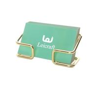 Leicraft Porte-cartes de visite pour bureau, jolis organiseurs de cartes en métal et accessoires de bureau pour homme et femme (doré)