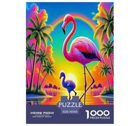 Leidenschaftliche Flamingos Puzzle 1000-teilige Schwer Puzzle Spielzeug Pädagogisches Spiel Impossible Bunte Tiere Herausforderung Spielzeug Für Erwachsene Und Kinder in Bewährter 70x50cm/1000pcs
