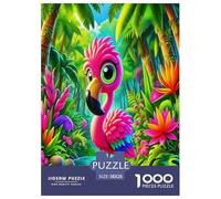 Leidenschaftliche Flamingos Puzzles 1000-teilige Schwer Puzzle Spielzeug Lernspiel Impossible Bunte Tiere Herausforderungsspielzeug Für Erwachsene Und Kinder in Bewährter 38x26cm/1000pcs