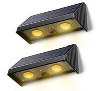 LeiDrail Lampes solaires d'extérieur, Super Lumineux Appliques Solaires d'Extérieur, 5 Modes Lumières Décoratives d'Extérieur Étanches pour Mur Arrière Jardin Véranda Patio Pont Clôture Garde-corps
