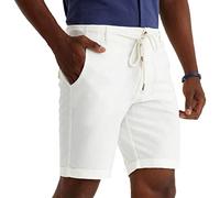 Leif Nelson Bermuda en lin pour homme - Short en lin - Short d'été pour garçon - Pantalon de loisirs, Ecru/blanc., XXL