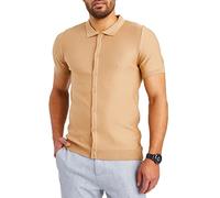 Leif Nelson LN7675 Chemise d'été à manches courtes pour homme - Chemise de plage - Chemise de loisirs - Chemise d'été basique pour les loisirs, marron, M