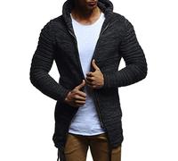 Leif Nelson pour des Hommes Hoodie Cardigan Veste Pull à Capuche Sweat Zipper Sweatshirt LN20741; GR_e XL,