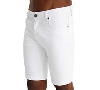 LEIF NELSON Pour des hommes Jeans Shorts LN1397; W33; Blanc