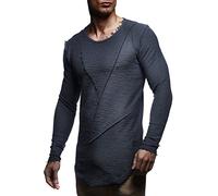 Leif Nelson pour des Hommes Oversize Sweatshirt Hoodie Hoody LN6323; Taille M,