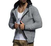 Leif Nelson pour des Hommes Pull à Capuche Cardigan Hoodie Pullover avec Capuche Sweat Sweater Zipper Sweatshirt LN7055
