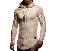 LEIF NELSON Pour des hommes Pullover Pull à capuche Hoodie oversize Sweatshirt avec capuche Longsleeve Biker Sweater Manche longue LN8128; Taille XXL,
