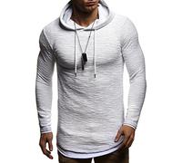 Leif Nelson pour des Hommes Pullover Pull à Capuche Hoodie Oversize Sweatshirt avec Capuche Longsleeve Sweater Manche Longue LN8120; ,Gris,XXL