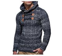 Leif Nelson pour des Hommes Pullover Pull à Capuche Hoodie Pull en Tricot avec Capuche Longsleeve Sweater Sweatshirt LN6004; Taille XXL,