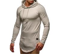 Leif Nelson pour des Hommes Pullover Pull à Capuche Hoodie Sweat Longsleeve Sweatshirt Veste Basic col Rond Manche Longue Oversize Shirt Hoody Sweater LN6369; Taille M, Signal Gris