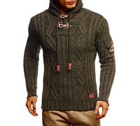 Leif Nelson Pull en tricot à capuche pour homme - Pull d'hiver de qualité supérieure - Coupe droite - Idéal pour les looks décontractés et professionnels - Disponible dans de nombreuses tailles et