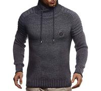 Leif Nelson Pull en tricot pour homme avec col châle - Pull d'hiver de qualité supérieure - Coupe droite - Idéal pour les looks décontractés et professionnels - Disponible dans de nombreuses tailles