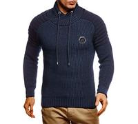Leif Nelson Pull en tricot pour homme avec col châle - Pull d'hiver de qualité supérieure - Coupe droite - Idéal pour les looks décontractés et professionnels - Disponible dans de nombreuses tailles