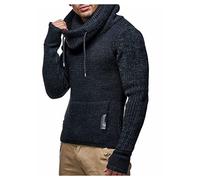 Leif Nelson Pull en Tricot pour Homme Noir Taille XL