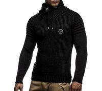 Leif Nelson - Pull-over tricoté pour homme avec col châle/Pull de haute qualité pour l'hiver en coupe régulière, idéal pour les looks décontractés et professionnels, disponible en diverses tailles et