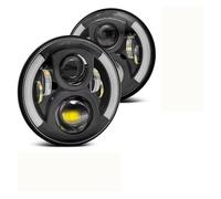 LEIFEIS Phares Avant Pour Lada Pour Niva 4X4 Pour Voiture Tout-terrain Noir 7 Pouces LED Phares Ronds DRL Salut Lo Faisceau Phare Ensemble de phare(E 2pcs)
