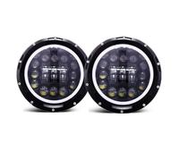LEIFEIS Phares Avant Pour Lada Pour Niva 4X4 Pour Voiture Tout-terrain Noir 7 Pouces LED Phares Ronds DRL Salut Lo Faisceau Phare Ensemble de phare(I 2pcs)
