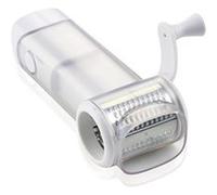 Leifheit Moulin à râper fromage et parmesan, râpe à fromage manuelle avec tambour en acier inoxydable, rapeur fromage à pâte dure sans effort, mécanisme de poussoir unique, pour droitiers & gauchers