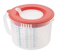 Leifheit Gobelet mesureur 3-en-1 3169 – 2,2 L mixeur plastique avec couvercle, bec verseur et tamis