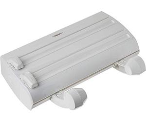 Leifheit 25771 Porte-Serviettes Mural 4 en 1 | Distributeur de Film Plastique et de Papier d'aluminium avec étagère à épices | Blanc