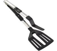 Leifheit Spatule 2-en-1 ProLine – Spatule et pince inox/nylon résistante à la chaleur antiadhésive